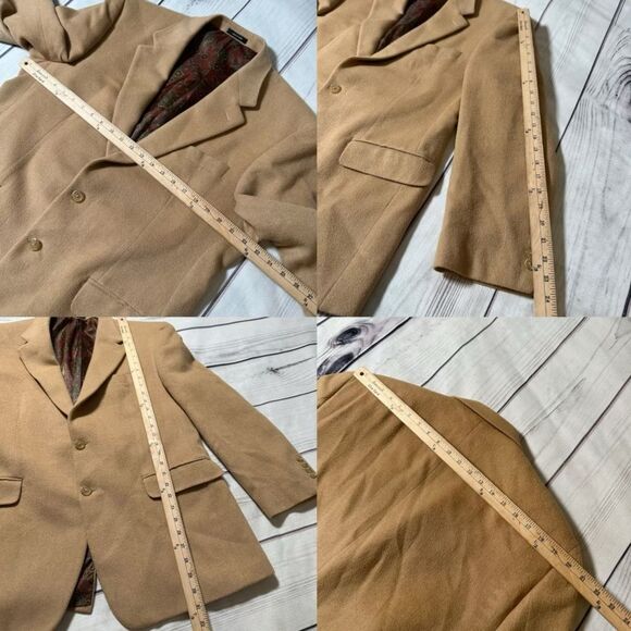 Lauren Ralph Lauren Blazer Men’s Size 42-R Beige 100% Camel Formal Wedding Work - Picture 11 of 11